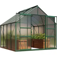 Vitavia Gewächshaus "Mars 6700", grün (smaragdgrün), B:257cm H:231,8cm T:258cm, Gewächshäuser, Gewächshaus, Alu-Profile, 4 mm Hohlkammerplatten
