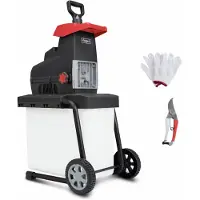 Scheppach GS60 Elektro Gartenhäcksler + Fahrvorrichtung - 2in1 Leisehäcksler | 2800W | Schnittstärke 45mm | 60L Fangbox | Selbsteinzug & Rücklauf