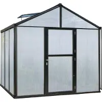 Pergart Vitavia, Gewächshaus "Zeus 6200", schwarz, 6,2 m², 16 mm HKP