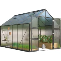 Pergart Vitavia Gewächshaus "Domus 9900" schwarz 9,9 m² 6 mm HKP