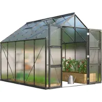 Pergart Vitavia Gewächshaus "Domus 8300" schwarz 8,3 m² 6 mm HKP