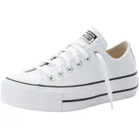 Converse Sneaker "CHUCK TAYLOR ALL STAR PLATFORM LEATHER", Damen, Gr. 39,5, weiß (weiß, weiß), Leder, Schuhe Sneaker