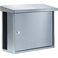Burg wachter Briefkasten "Hanseatic 3816 Ni", mit separatem Zeitungsfach, aus Edelstahl