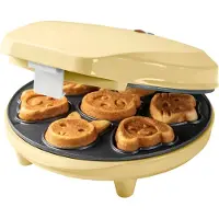 Bestron Waffeleisen "AAW700 für Mini-Waffel-Kekse", 700 W, mit Backampel & Antihaftbeschichtung