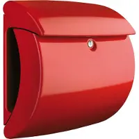 Burg wachter Briefkasten "Piano 886 R", in Klavierlack-Optik, Rot