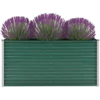 vidaXL Garten-hochbeet Aus Verzinktem Stahl 160x40x77 Cm