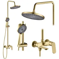 REA Duschgarnitur Marco Brush Gold