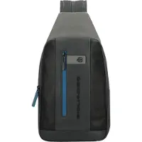 Piquadro Urban Convertible Mono Sling Bag Black - Grey