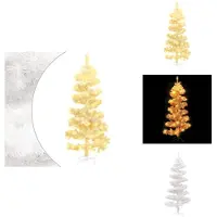 vidaXL Spiral-Weihnachtsbaum mit Beleuchtung und Ständer Weiß 150 cm - Weihnachtsbäume