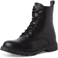 Tamaris Winterboots, Blockabsatz, Schnürboots, Winterstiefelette, T-Logo an der Zunge