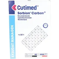 Cutimed Sorbion Carbon Wundverb.25x35 cm steril 12 St Kompressen