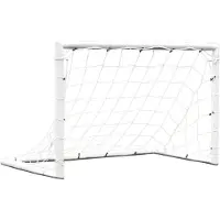 Powershot Fußballtor - Kinder Fußballtor "FUN" 120 x 80cm - aus uPVC - WETTERFEST - Mit Klicksystem und Zubehör
