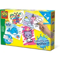 SES Creative My First 14454 Malen mit Wasser - Fantasietiere – Kreatives Malen ohne Kleckern für Kleinkinder, Junge/Mädchen, Bilder-Set zum Ausmalen