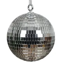 Décoris Ornament Glas Discokugel d15 cm Silber