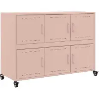 vidaXL Sideboard Rosa 100,5x39x72 cm Stahl