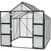 Pergart Vitavia, Aktionsangebot (inkl. 100 Euro Zubehör): Gewächshaus "Domus 8300", schwarz, 8,3 m², 4 mm HKP