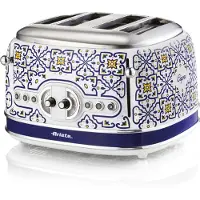 Ariete 0156/0C, 4 Scheibe(n), Weiß, Hellblau, Tasten, Drehregler, CE, 1630 W, 220-240 V