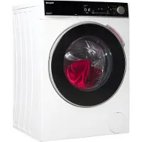 Sharp ES-WNFL914CWDA-DE Waschmaschine (9 kg, EEK A-20%, 1400 U/min.), (WiFi, Inverter Motor, Dampf, AquaStop), Weiß