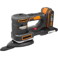 WORX Akku-Multischleifer "WX820" 5-in-1 Funktionen, DustStop-Mikrofilter, inkl. Akku & Ladegerät