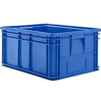 Ssi Stapelkasten Serie 14/6-1, aus PP, mit Griffmulde, Inhalt 71 L, blau