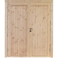 WOLF Gartenhaustür "Knut 70", Doppelflügeltür, BxH: 158,8x196,5 cm