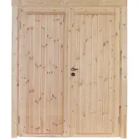 WOLF Gartenhaustür "Knut XL 34", Doppelflügeltür, BxH: 158,8x208 cm