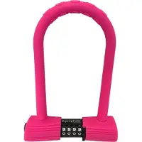 Prophete 6324 Silikon Bügelschloss - 4-Zahlen - Innenmaß: 100 x 195 mm / Bügelstärke 16mm - Level 7 - pink