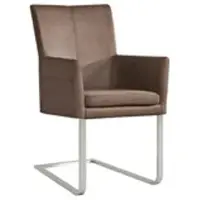 Niehoff Colorado Schwingstuhl AL 142, Flachstahl Microfaser Atlantis Havanna braun