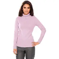 HEINE Longpullover "Rollkragen-Pullover Rollkragenpullover mit Kaschmir-Anteil", Damen, Gr. 34, rosé, Modisch, Pullover Longpullover
