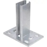 Alberts Pfostenträger, für Zaunpfosten 60x40 mm für Doppelstabmatten, Platte 150x100 mm