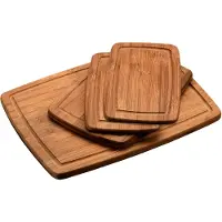 Kesper Schneidebrett "Brett aus FSC zertifiziertem Bambus", (Set, 4 St.)
