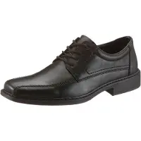 Rieker Herren Echtleder Halbschuh Schnürer schwarz, Herren:46 EU
