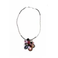 Collezione alessandro Kette mit Anhänger "Hanami" geschliffene Glasperlen