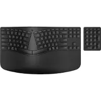 HP 960 Ergonomic Wireless Keyboard, Volle Größe (100%), Kabellos, RF Wireless + Bluetooth, Membran Key Switch, AZERTY, Schwarz
