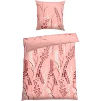 Schiesser Bettwäscheset Annic | Floral | Renforcé | 2-teilig | 100% Baumwolle | Angenehm weich & glatt | YKK-Reißverschluss | 135x200 cm + 80x80 cm | Rosa