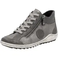 Remonte Damen Stiefelette flexible und dämpfende Sohle mit Reißverschluss R1477, Größe:37 EU, Farbe:Grau