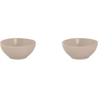 Mammoet Spirit Schale - 2er-Set, Steinzeug, Ø 15 cm, 0,51 L, crème weiß, Seidenglanz, handwerkliche Form, für Müsli, Dessert oder als Beilagenschale