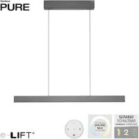 Paul Neuhaus E-Motion LED-Pendelleuchte, platin, CCT - , E-Motion, dimmbar, Grau, für Wohnzimmer, Metall, Modern