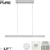 Pure E-Motion LED-Pendelleuchte, diamond, CCT - , E-Motion, dimmbar, Grau, für Wohnzimmer, Metall, Modern