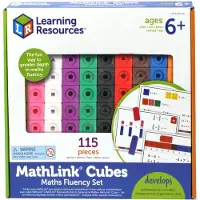 Learning Resources - MathLink Steckwürfel-Set - Ich beherrsche Mathe (LSP4299-SCA)