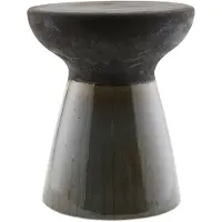 House Doctor Pablo Beistelltisch, grün/braun, 43 cm - , Pablo, Braun / Rost, für Wohnzimmer, Keramik, Design