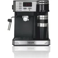 Haeger CM-145.008A, Espressomaschine, 1,2 l, Gemahlener Kaffee, 1450 W, Schwarz, Silber
