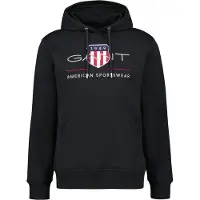 Gant für Herren. 2047082 Archiv Shield Hoodie schwarz (M), Lässig, Baumwolle, Langarm
