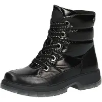 Caprice Damen Stiefelette gesteppter Boot metallic Optik Profilsohle 9-26232-29, Größe:39 EU, Farbe:Schwarz
