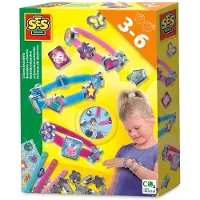 SES Creative 014636 - Schmuckarmbänder Bastelset - DIY Armband Kit für Kinder - Kreatives Gestaltungsspielzeug, Armbänder-Bastelset für Kinder, 3 Jahr(e), Karton, Mehrfarbig