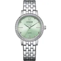 Citizen EL3100-55X Damen-Armbanduhr Quarz Stahl/Hellgrün