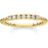 Thomas Sabo TR2323-414-14 Damen-Ring Kugeln mit weißen Steinen
