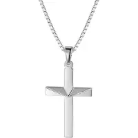 Trendor 08477 Kreuz-Anhänger an Halskette für Männer Silber 925