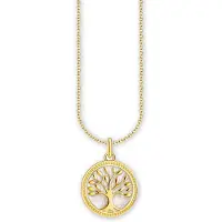 Thomas Sabo KE2220-427-39-L45V Damen-Halskette mit Tree-of-Love-Anhänger vergoldet