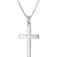 Trendor 41125 Kreuz-Anhänger für Damen und Herren 925 Silber mit Halskette